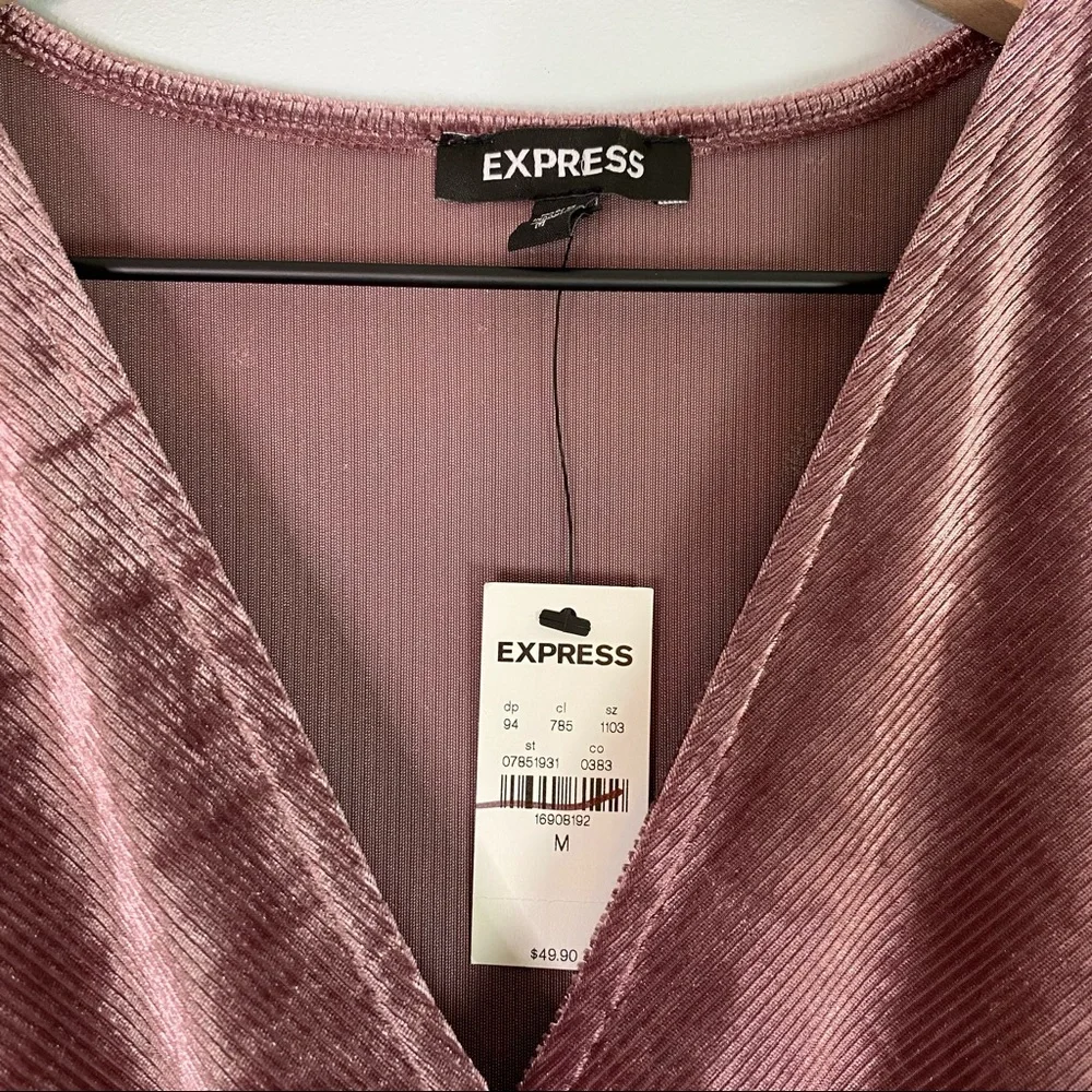 Express Long Sleeve Rose Dress Size Medium - Picture 4 of 8